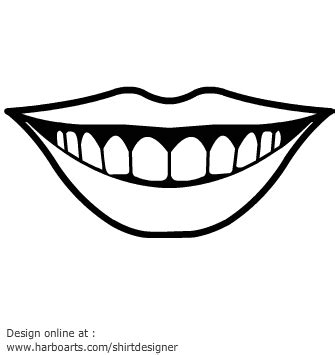 Smiling Lips Clipart Black