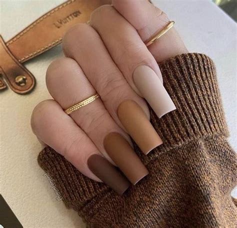 Pin by Pink $lime on Nails | Brown nails, Brown acrylic nails, Fall ...