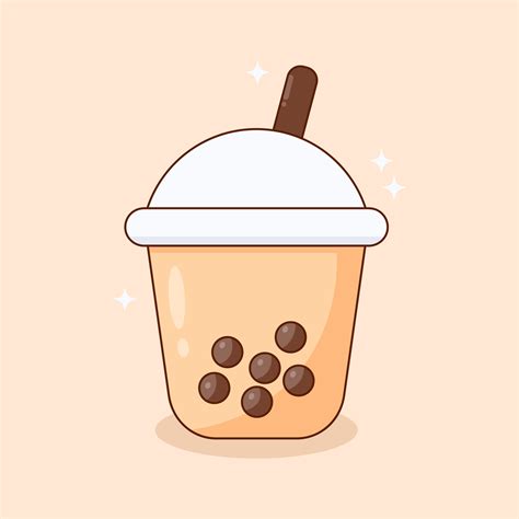 Doodle Cartoon Delicious Milk Boba Tea 10933675 Vector Art at Vecteezy