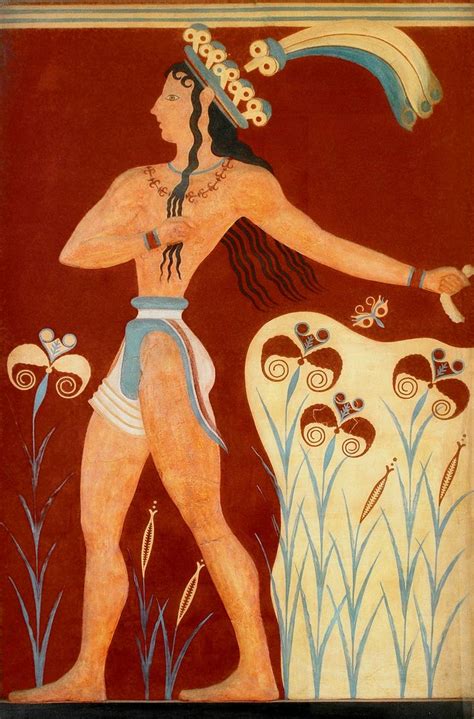 Minoan nobleman/prince fresco at Knossos. So lovely