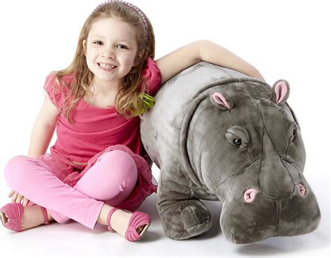 Hippopotamus Lifelike Stuffed Animal - Building Blocks