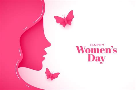 Free Vector | Paper style happy women's day greeting background