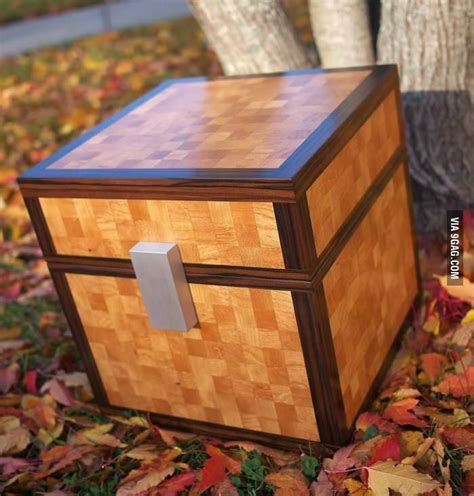 Minecrafted - Real life chest - Gaming | Craft table diy, Minecraft ...