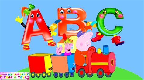 Peppa pig train ABC song | Alphabet song | Educational nursery rhymes ...