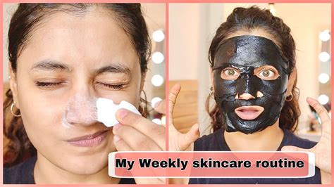 My Once in a Week Skincare Routine | How To Remove Blackheads at Home ...