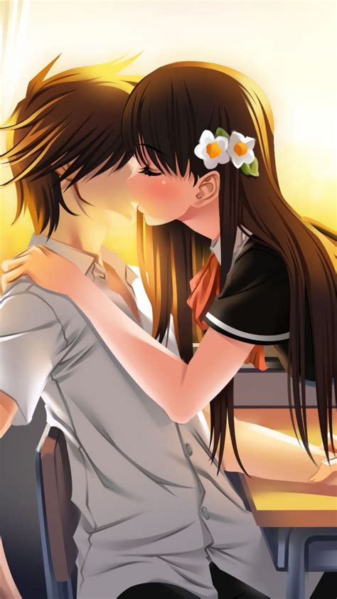 Anime Couple - Couple Kiss - Love - Anime Wallpaper Download | MobCup