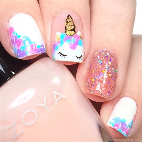 Unicorn Nail Art + Tutorial | Digital Dozen Mythical Creatures — 25 ...