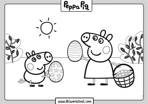 Printable Peppa Pig Coloring Sheets | Malvorlagen ostern, Geburtstag ...