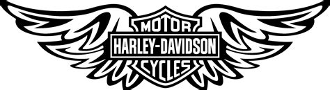 Download Harley Wings Logo Black And White - Logo Harley Davidson ...