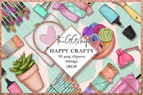 Arts & Crafts Clipart Set | Photoshop Graphics ~ Creative Market