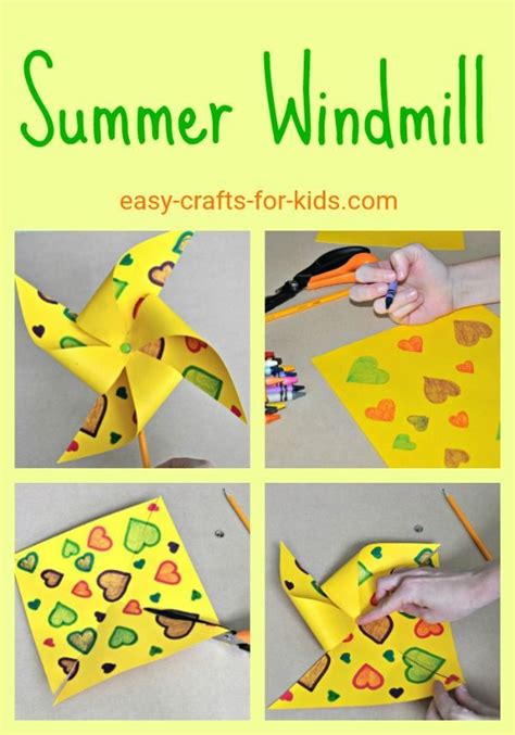 How to Make Paper Windmill | Summer arts, crafts, Summer crafts for ...