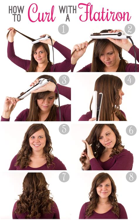 Stunning How To Curl Curly Hair With Flat Iron With Simple Style ...