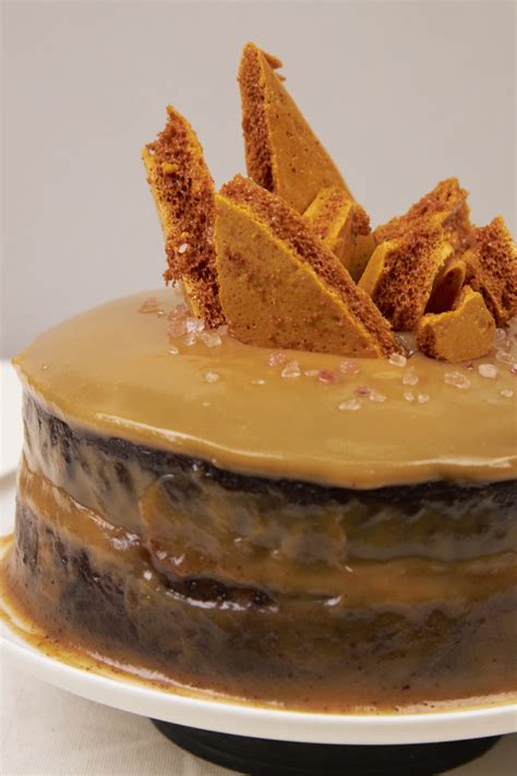 Decadent Salted Caramel Fudge Layered Chocolate Cake w Caramel Crunch ...