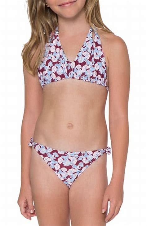 O'Neill - O'Neill NEW Purple Girls Size 12 Printed Halter Swimsuit ...