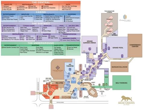 Las Vegas MGM Grand hotel map - Ontheworldmap.com