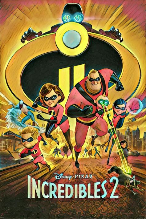 The Incredibles 2 movie poster Cartoon Versions of Movie Posters # ...