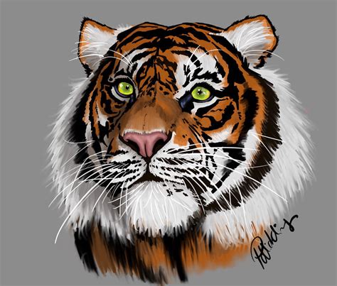 Digital tiger by PCHickling on DeviantArt