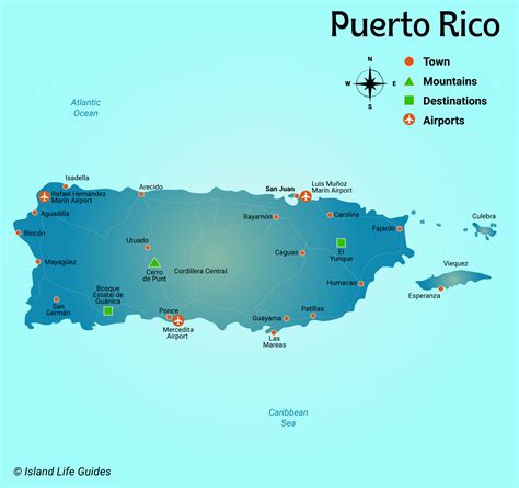 Puerto Rico Map | Island Life Caribbean