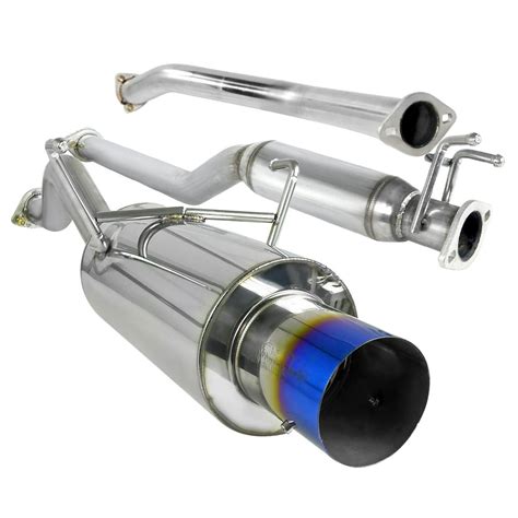 Spec-D Tuning Full Catback Exhaust System W/ Titanium Burnt Tip for ...