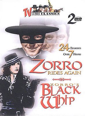 TV Serial Classics - Zorro Rides Again/ Zorros Black Whip (DVD, 2003, 2 ...