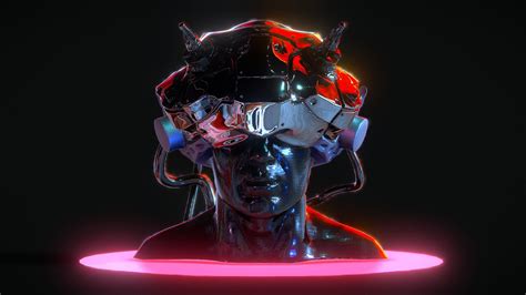 Cyberpunk VR head rig - Download Free 3D model by DEDROX ...