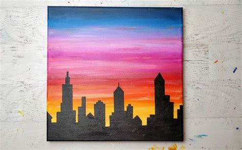 Cityscape Painting Silhouette