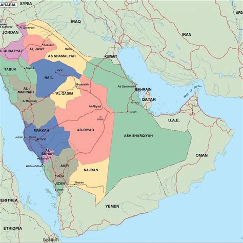 Saudi Arabia Map With Cities - Maping Resources