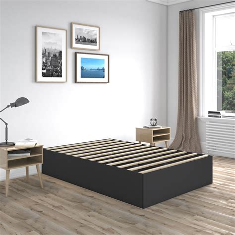 Premier Beckett Modern Platform Bed, Twin, Black - Walmart.com