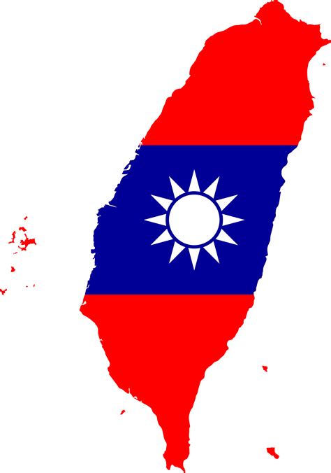 Clipart - Taiwan Map Flag