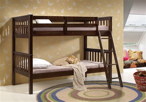 ACME Searra Wooden Frame Twin over Twin Bunk Bed in Espresso - Walmart ...