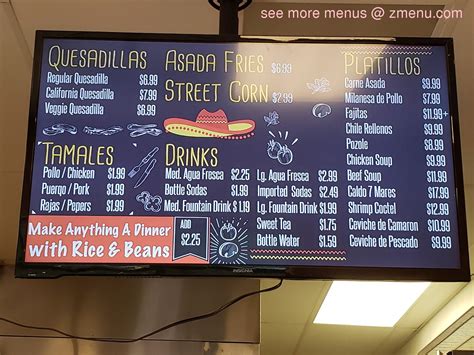 Menu at Taco Express fast food, Kannapolis, Dale Earnhardt Blvd