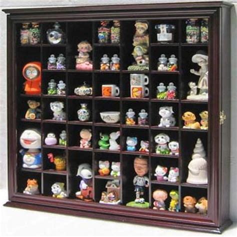 Collectible Display Case Wall Curio Cabinet Shadow Box, with glass door ...