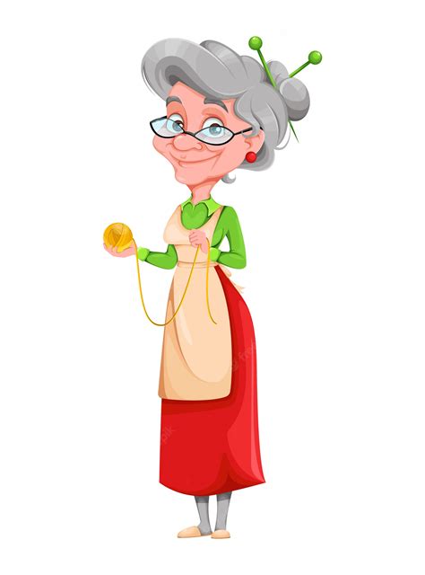 Premium Vector | Cute smiling old woman. happy grandparents day