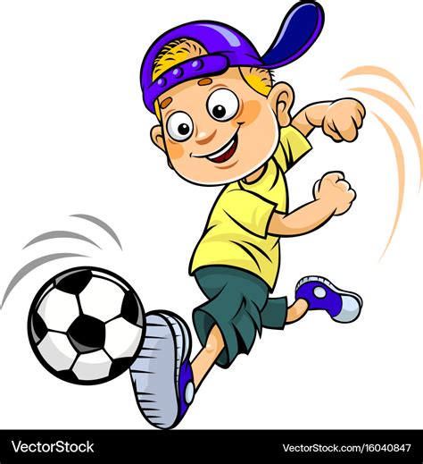 Soccer cartoon kid Royalty Free Vector Image - VectorStock