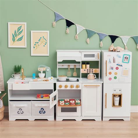 TEAMSON KIDS - LITTLE CHEF ATLANTA LARGE MODULAR PLAY KITCHEN, WHITE/G ...