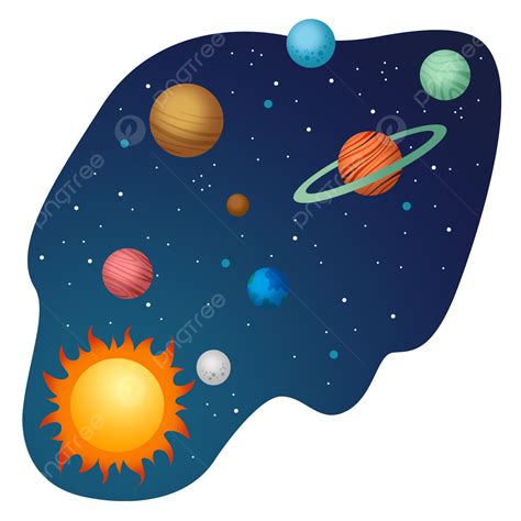 Solar System Planets Clipart PNG Images, Plane Illustration Style Of ...