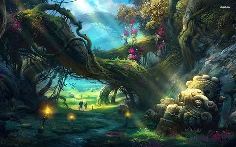 Adventures in the enchanted forest - Fantasy, Fairy Forest at Night HD ...