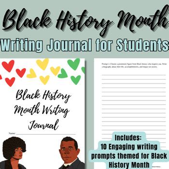 Black History Month Writing Journal for Students| 10 Engaging Prompts