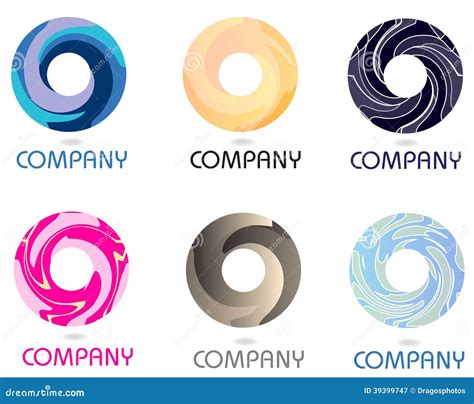 Abstract Company Swirling Circle Logo Stock Illustration - Image: 39399747