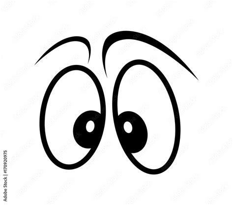 Scared Cartoon Eyes Clipart Vector Stock Vector | Adobe Stock