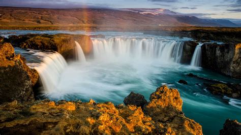 Download Nature Iceland Waterfall Goðafoss HD Wallpaper by Dirk Bleyer