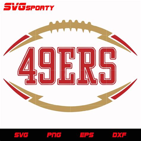 San Francisco 49ers Text in Ball 2 svg, nfl svg, eps, dxf, png, digital ...