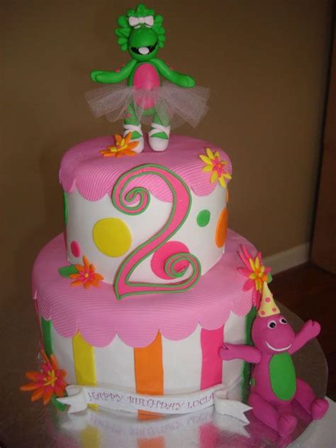 Barney And Baby Bop Cake - CakeCentral.com