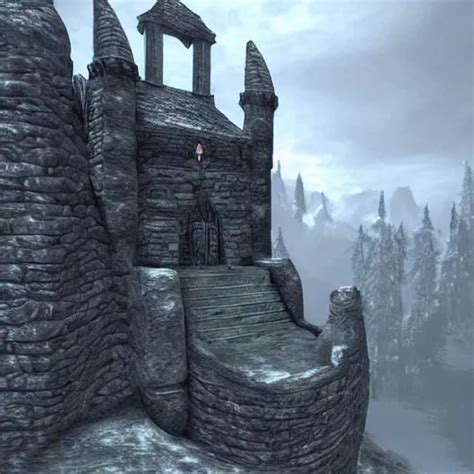 Elder Scrolls Skyrim castle tower that is shaped like | Stable Diffusion