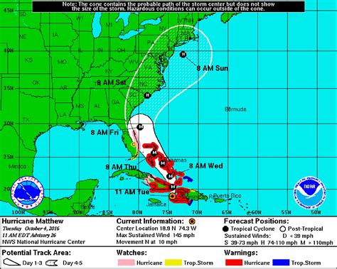 Hurricane Matthew track - Photo 1 of 2