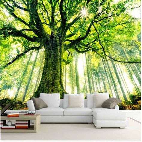 Related image | 3d wallpaper for walls, Tree wallpaper living room ...