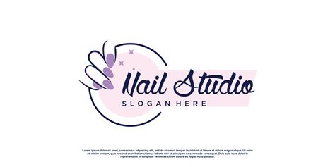 Beauty nail logo design vector with creative unique style Premium ...