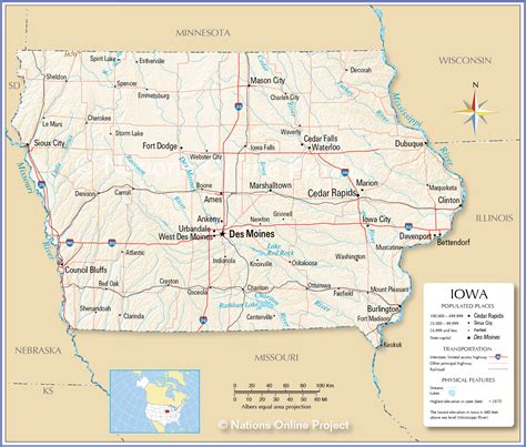 Printable Map Of Iowa