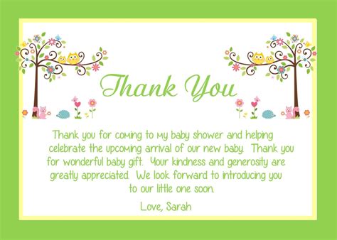 √ Sample Thank You Cards For Baby Shower