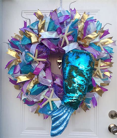 Mermaid Wreath Everyday Wreath Summer Wreath Christmas - Etsy | Summer ...